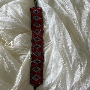Beaded loom Native American bracelet